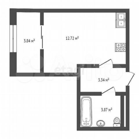 Квартира-студия, 23,8 м², 6/9 эт.