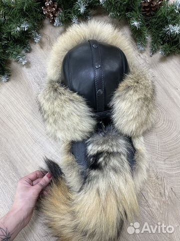 Шапка малахай с натуральным мехом