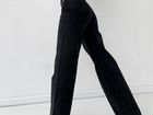 Женские черные джинсы широкие с высокой талией