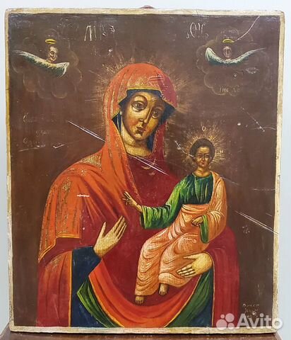 Икона Смоленская Богородица Одигитрия 19 век