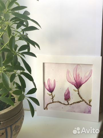 Картина акварель цветы