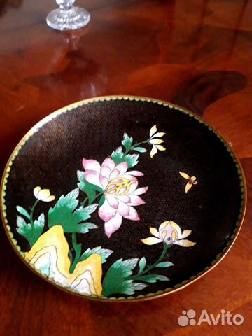 Тарелка клуазоне(перегородчатая эмаль) Китай,60-е
