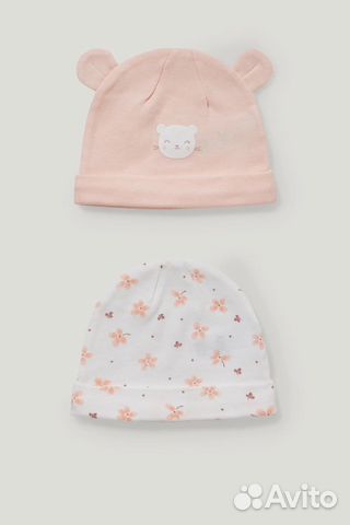 Шапочки хлопковые (набор) для малышей C&A