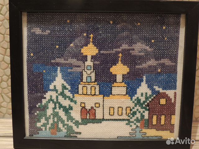 Картины вышитые - 2 шт