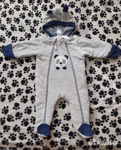 Комбинезон утепленный + шапочка+слипы