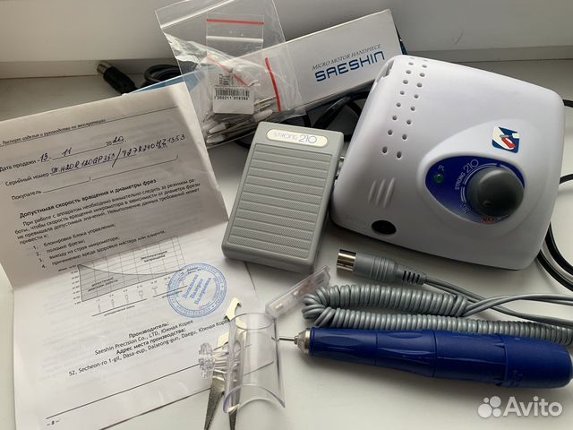 Strong 210 оригинал с педалью аппарат для маникюра