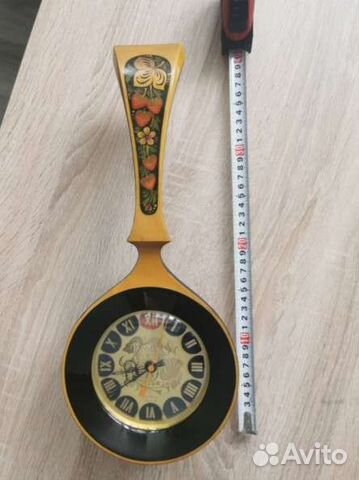 Часы ковш хохлома