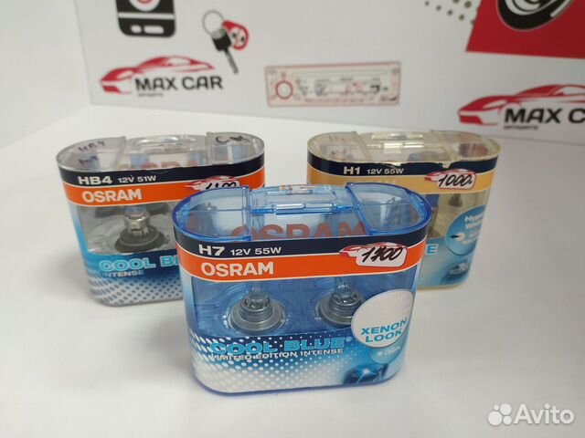Лампы osram cool blue H4,H3,HB3,HB4,H1,H15,H7,H1