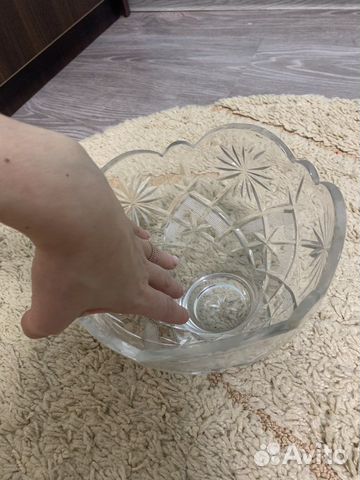Ваза для фруктов, салатница хрусталь