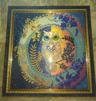 Картины вышитые счётным крестом и бисером Чехия