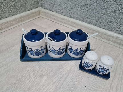 Набор для специй под гжель