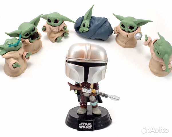 Фигурки Мандалорец и Малыш Грогу Бэйби Йода