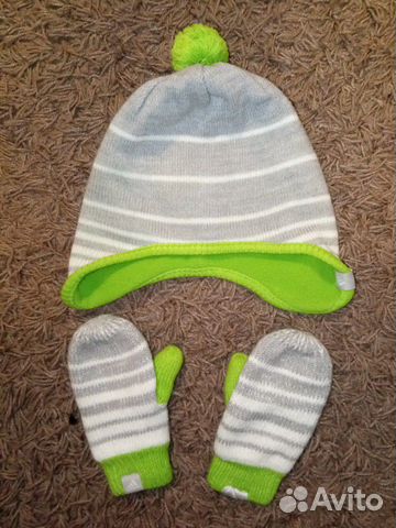 Шапка и варежки Adidas