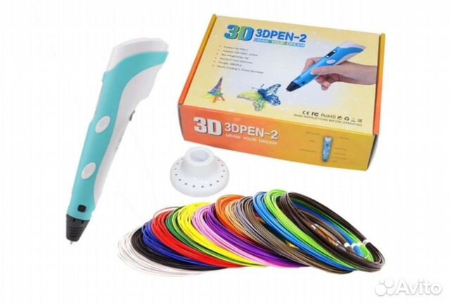 3D ручка новая +пластик