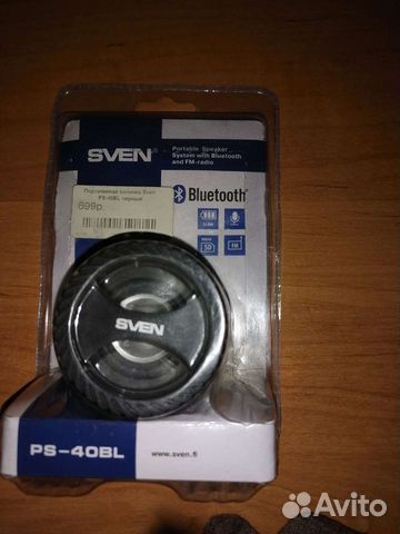 Портативная мультимедийная колонка Sven PS-40BL чё