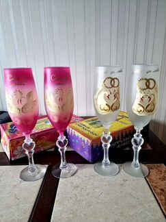 Свадебные бокалы новые