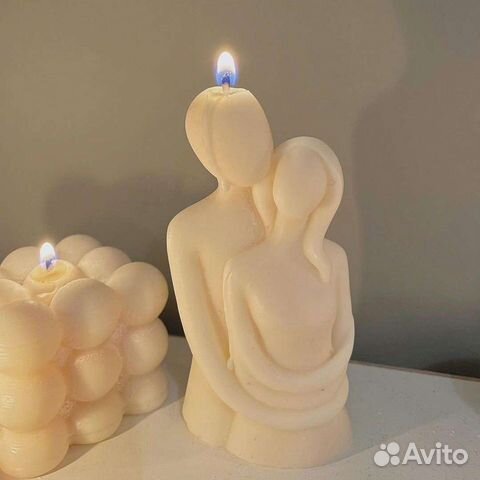 Свеча из натурального воска и вощины