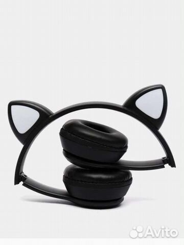 Беспроводные наушники светящиеся с кошачьими ушами
