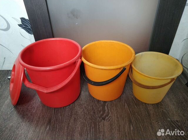 Ведра пластиковые 5л, 12л с крышкой