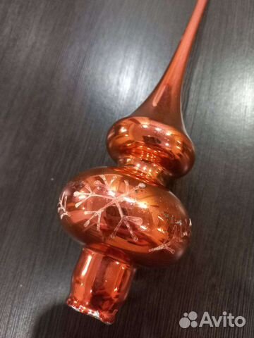 Наконечник/верхушка на новогоднюю ёлку стеклянный