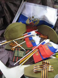 Для праздников-Пилотка.Флажки.Флаг.Галстуки нов