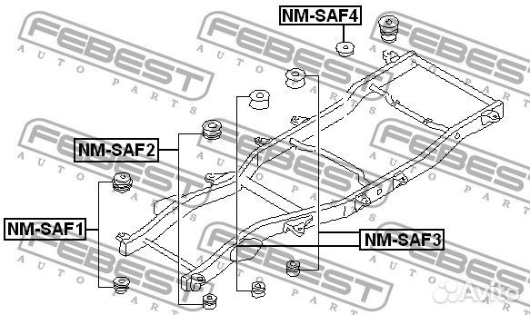 Подушка рамы nmsaf1