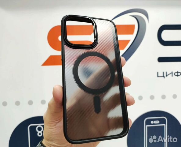 Карбоновый чехол с MagSafe iPhone 14 Pro Max