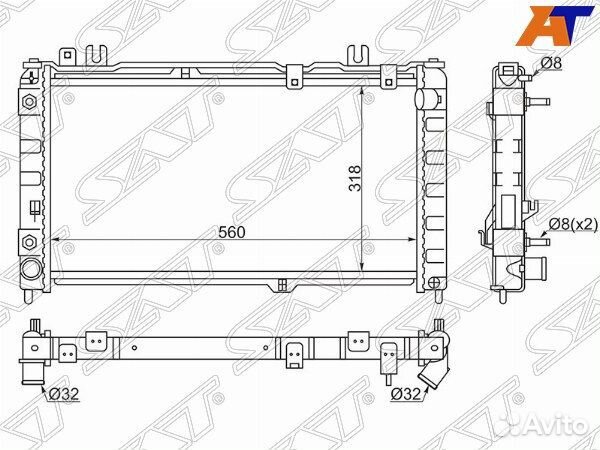 Радиатор datsun ON-DO