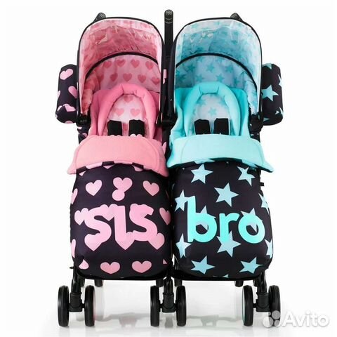 Коляска для двойни Cosatto Supa Dupa Sis and Bro