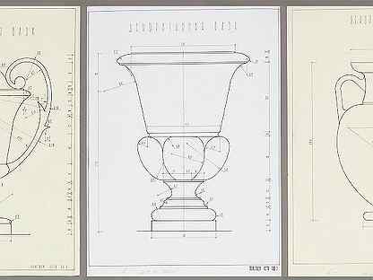 Чертеж вазы с размерами