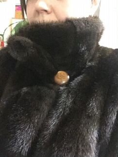 Шуба норковая Saga Mink, воротник стойка