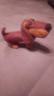 Игрушка Такса ручной работы