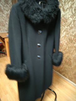 Пальто с ламой,разм. 50