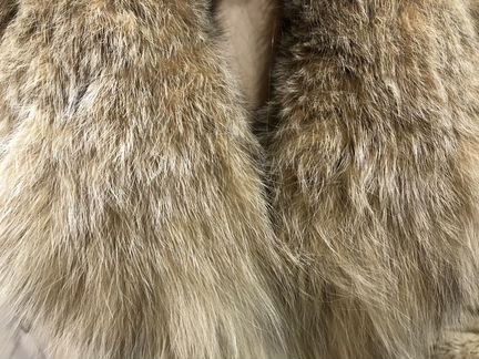 Норковая шуба с воротником из рыси (Размер 44-46)