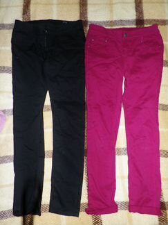 Джинсы бордовые 13-14лет