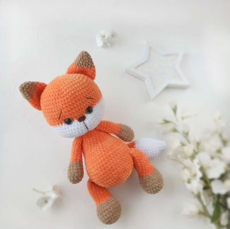 Лисичка плюшевая ручной работы