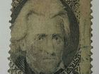 Марка США 1867г. 2 цента с грилем