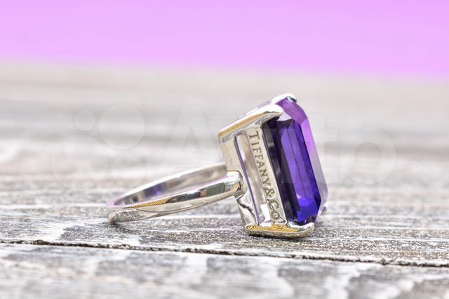 Tiffany Sparklers Amethyst Coctail Ring 