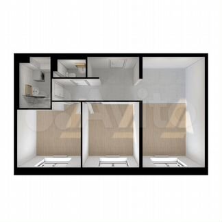 2-к квартира, 59.1 м², 19/22 эт.