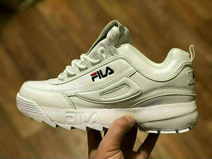 Новые женские кроссовки Fila Disruptor белые