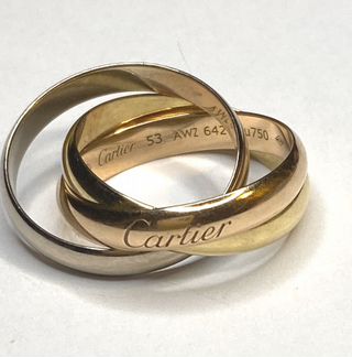 Бронь Cartier Золотое кольцо Тринити 750 р 16,5