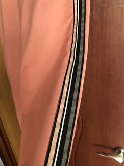 Брюки zara с лампасами розовые