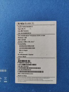 Ноутбук,нетбук, Nokia Booklet 3g