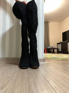 Замшевые демисезонные сапоги 40