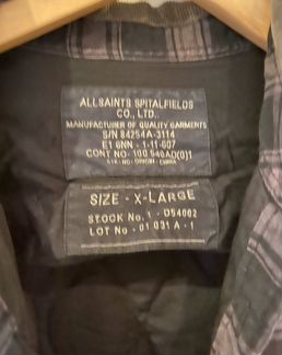 Стеганная рубашка Allsaints