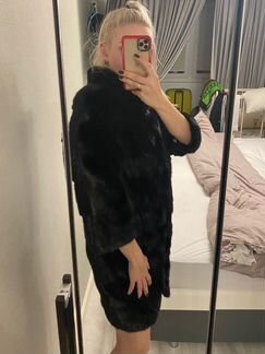 Шуба норковая чёрная