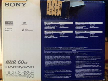 Видеокамера sony dcr-sr85e (pal)