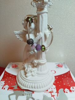 Браслет Pandora,серебро, на тонкое запястье