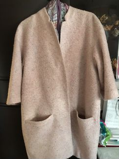 Пальто oversize нежно розового цвета