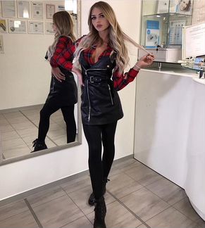 Кожаный сарафан